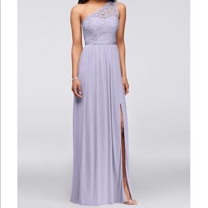 David’s Bridal One Shoulder Dress